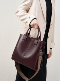 Malas Femininas Tote, Novas Malas Cruzadas Primavera/Verão 2026, Mala de Ombro Único com balde de grande capacidade, Mala Feminina em Pele Genuína