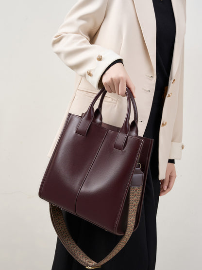 Malas Femininas Tote, Novas Malas Cruzadas Primavera/Verão 2026, Mala de Ombro Único com balde de grande capacidade, Mala Feminina em Pele Genuína