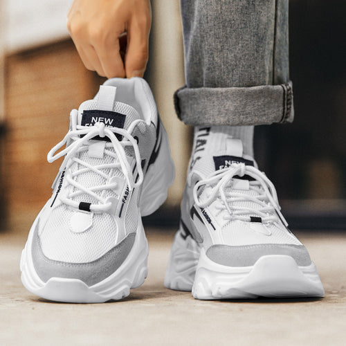 Sapatos de Homem 2024 Novos Ténis Desportivos de Corrida Juvenil Respiráveis de Verão Sapatilhas Casuais Antiderrapantes que Aumentam a Altura Ténis da Moda