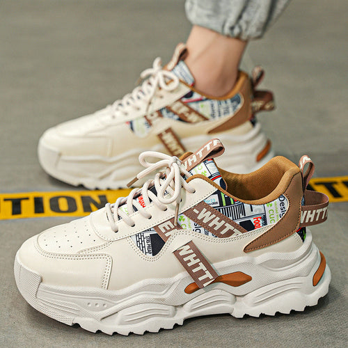 Sapatilhas de Homem 2025 Verão Respiráveis Casual de Corrida Ténis Desportivos Versáteis Versáteis de Rua de Sola Grossa para Homens Pai Modernos para Adolescentes