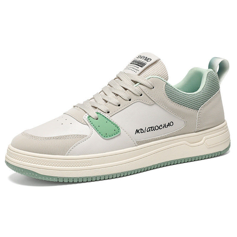 Sapatos masculinos de verão, novos sapatos de lona respiráveis, ténis brancos versáteis ao estilo coreano, ténis de sola grossa, ténis casuais, sapatos de praia