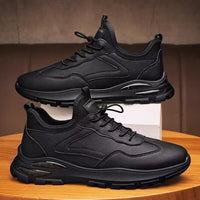 Primavera 2025 Novos Sapatos Casuais Casuais de Pele para Homens da Moda, Sapatos Empresariais Masculinos Versáteis, Sapatos Desportivos Respiráveis e Resistentes ao Desgaste para Homens