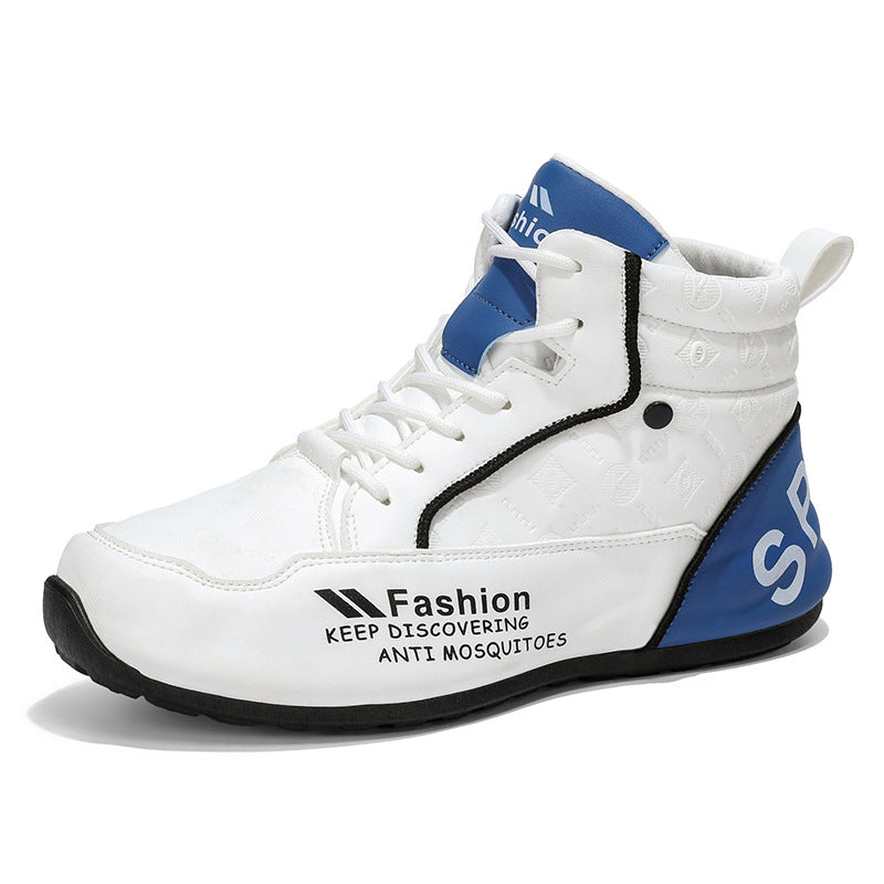 Sapatos de homem: confortáveis e versáteis para o outono, sapatos desportivos casuais da moda, sapatos altos antiderrapantes e resistentes ao desgaste, botas Martin de sola grossa que aumentam a altura para homens