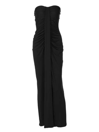 Nova Chegada de Verão 2026: Estilo Francês Elegante, Design Plissado Que Valoriza a Figura, Fita Retallada, Vestido Ajustado ao Peito para Mulheres