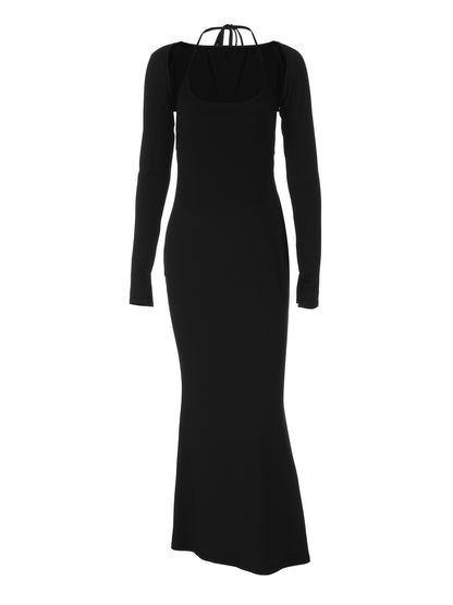 Roupa Feminina Transfronteiriça da Amazon 2026 Verão Novo Vestido Elegante Sexy Ombro Amarrado, Sem Costas, Exportação Grossista