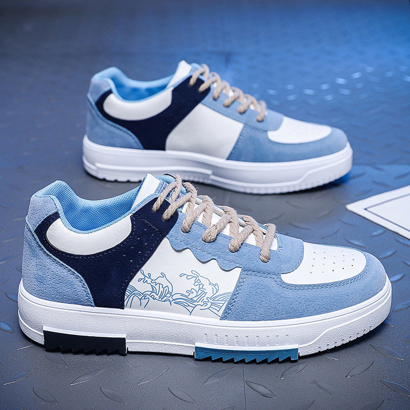 Verão 2025 Novos Sapatos Masculinos Versáteis Versáteis Baixos, Sapatos Desportivos Casuais Leves Famosos na Internet, Ténis de Estudante para Homens