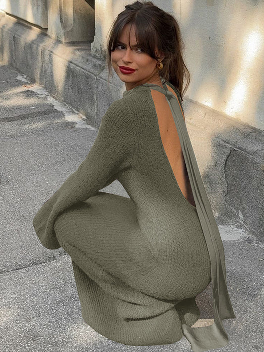 Vestido de moda elegante elegante e justa, elegante de fita para mulheres ao estilo europeu e americano ao estilo europeu e americano