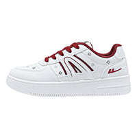 Sapatos estrela da moda com blocos de cor Warrior, ténis modernos da primavera, sapatos casuais versáteis em pele e respiráveis, sapatos femininos
