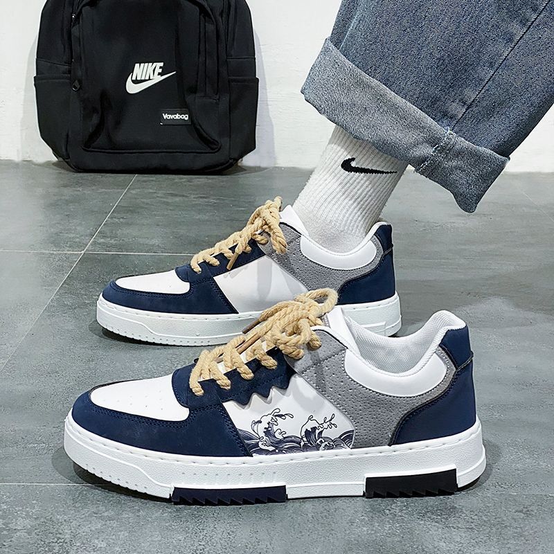 Verão 2025 Novos Sapatos Masculinos Versáteis Versáteis Baixos, Sapatos Desportivos Casuais Leves Famosos na Internet, Ténis de Estudante para Homens