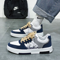 Verão 2025 Novos Sapatos Masculinos Versáteis Versáteis Baixos, Sapatos Desportivos Casuais Leves Famosos na Internet, Ténis de Estudante para Homens