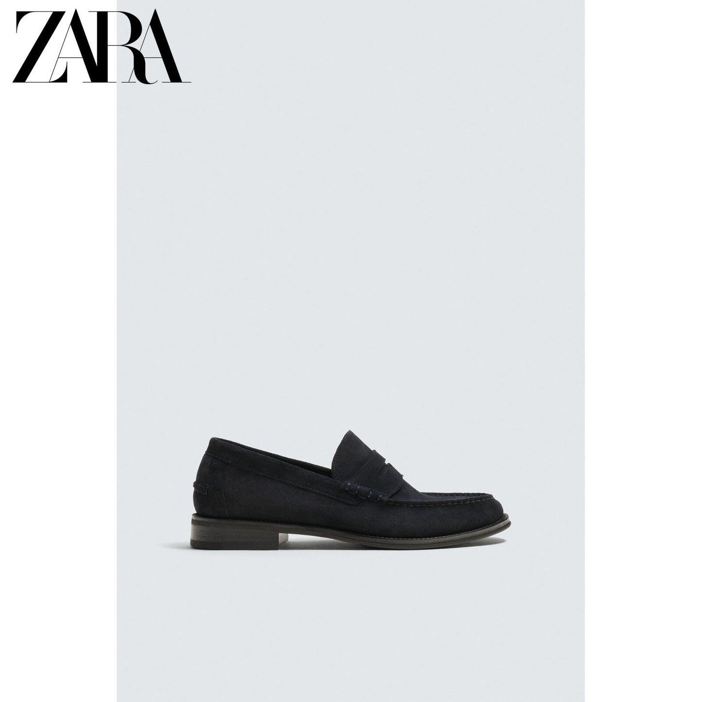 ZARA 2026 Verão Novo Sapatos Masculinos com Bolso Aba Sapatos Sociais de Couro Mocassim 2617720 400