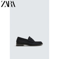 ZARA 2026 Verão Novo Sapatos Masculinos com Bolso Aba Sapatos Sociais de Couro Mocassim 2617720 400