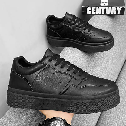 Sapatos masculinos de verão, sapatos brancos novos e respiráveis, ténis versáteis da moda com sola grossa para estudantes, ténis casuais, sapatos modernos