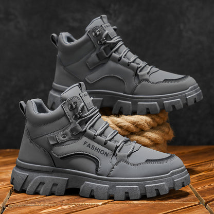 Martin Boots Home's Outono, Nova Bota de Caminhada Moderna, antiderrapantes, resistentes ao desgaste, com sola grossa e aumento de altura, Botas de Trabalho Masculinas