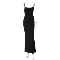 Verão INS 2026 Vestido Feminino Feminino Sexy Sexy Fit-less Spaghetti Strap Strap para mulheres