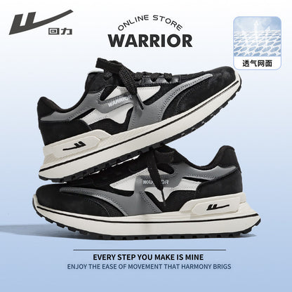 Os novos sapatos desportivos de pele baixo da Warrior, sapatos de casal modernos e modernos e versáteis, sapatos casuais quentes, confortáveis e de alto valor