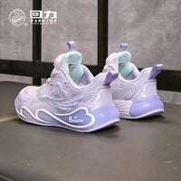 Sapatos casuais para raparigas respiráveis em forma de coração e versáteis, sapatos novos de botões, sapatos infantis Warrior Zhongda para estudantes, sapatos desportivos giros