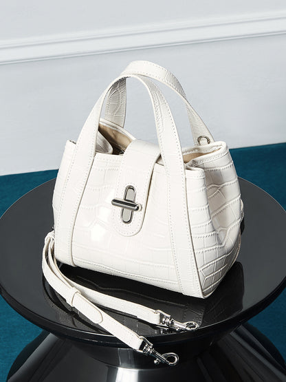 Malas femininas best-sellers, malas de pele genuína femininas, malas bandoleiras de deslocação, luxo leve com estampado de crocodilo, sacos tote de cesta de supermercado de luxo de luxo e de nicho