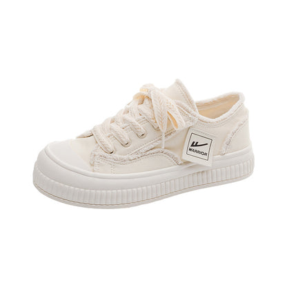 Ténis Warrior Flush Sapatos Criativos de Primavera/Outono com sola grossa, Sapatos Casuais com Atacadores ao estilo Hong Kong, Casuais Casuais de sola grossa