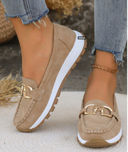 Sapatos desportivos casuais de sola grossa, cadeia metálica casual feminina de exportação, novas sapatilhas sapatilhas plus size no verão 2025