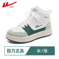 Os novos sapatos altos de sola grossa da Warrior, sapatos de casal flexíveis e flexíveis e flexíveis de primavera, sapatos de exterior de topo de gama em cor cáqui