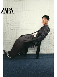 ZARA Coleção Primavera/Verão 2026 - Novos Sapatos Masculinos: Tênis Leves de Camurça com Cadarço - 2390720 802