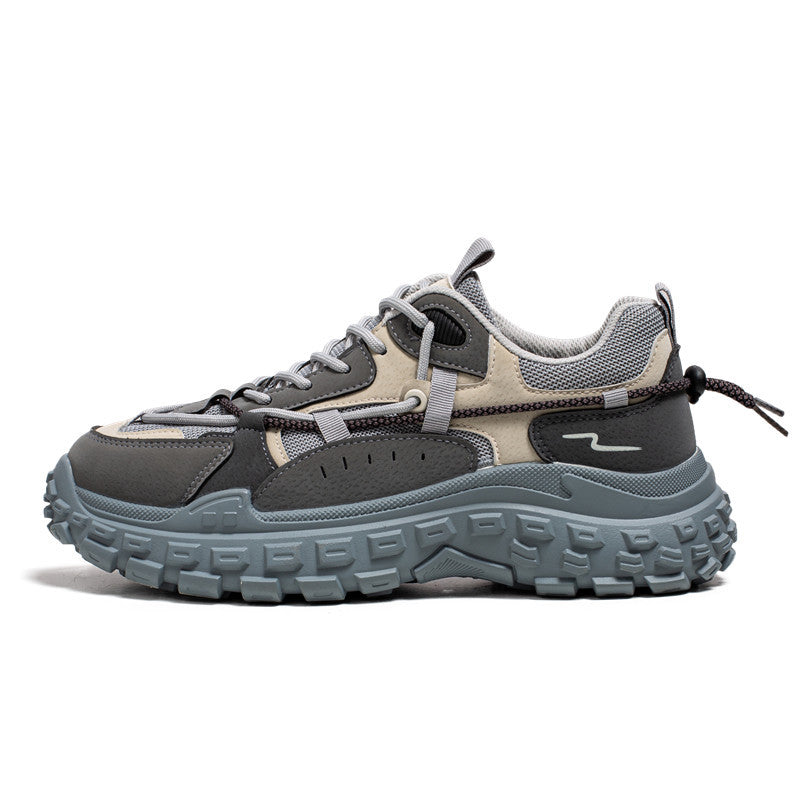 Novos sapatos masculinos da primavera 2024, duráveis e resistentes ao desgaste para estaleiros de construção, pneus de sola grossa, proteção laboral, sapatos versáteis de trabalho para pais