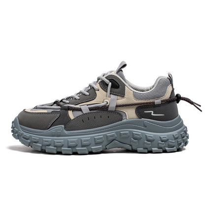 Novos sapatos masculinos da primavera 2024, duráveis e resistentes ao desgaste para estaleiros de construção, pneus de sola grossa, proteção laboral, sapatos versáteis de trabalho para pais