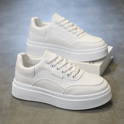 Novos Sapatos Masculinos de Outono 2025: Ténis Brancos Desportivos Casuais Desportivos Casuais que Aumentam a Altura, Sapatos de Snowboard Masculinos Modernos e Versáteis