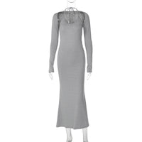 Roupa Feminina Transfronteiriça da Amazon 2026 Verão Novo Vestido Elegante Sexy Ombro Amarrado, Sem Costas, Exportação Grossista
