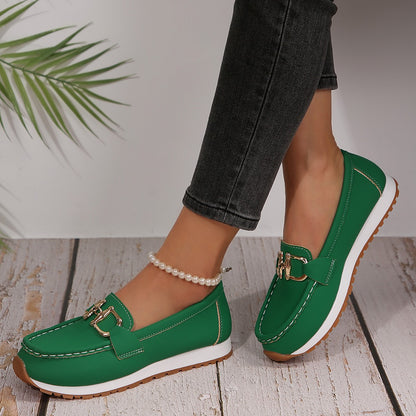 Sapatos desportivos casuais de sola grossa, cadeia metálica casual feminina de exportação, novas sapatilhas sapatilhas plus size no verão 2025