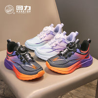 Ténis leves com sola para rapazes e raparigas, sapatos infantis Warrior outono novos, sapatos de botão na moda, sapatos de rede respiráveis, versáteis