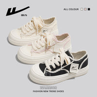 Ténis Warrior Flush Sapatos Criativos de Primavera/Outono com sola grossa, Sapatos Casuais com Atacadores ao estilo Hong Kong, Casuais Casuais de sola grossa