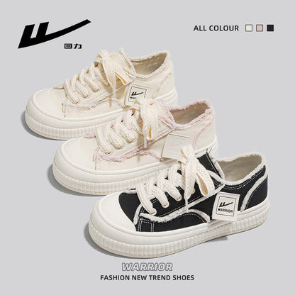 Ténis Warrior Flush Sapatos Criativos de Primavera/Outono com sola grossa, Sapatos Casuais com Atacadores ao estilo Hong Kong, Casuais Casuais de sola grossa