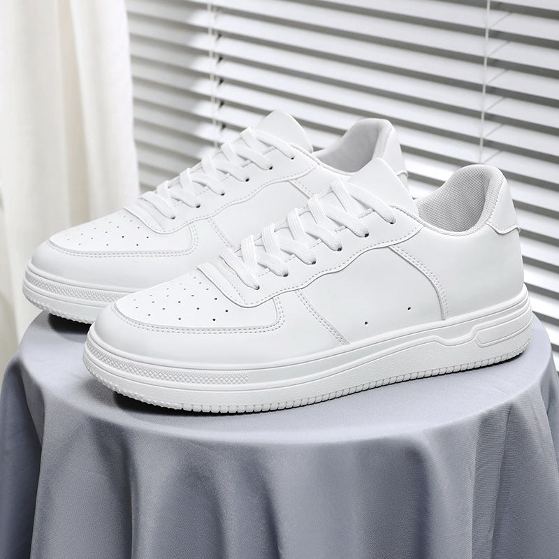 Sapatos masculinos de verão, sapatos brancos novos e respiráveis, ténis versáteis de sola grossa e modernos, ténis casuais, ténis, sapatos modernos