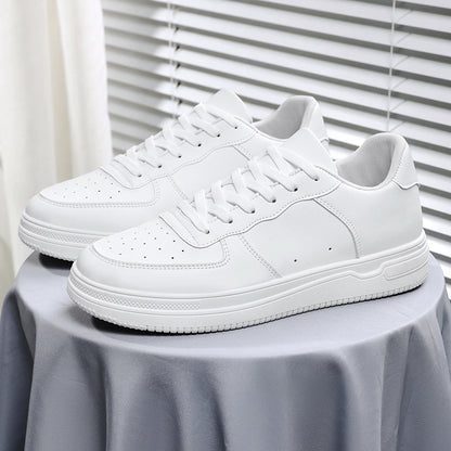 Sapatos masculinos de verão, sapatos brancos novos e respiráveis, ténis versáteis de sola grossa e modernos, ténis casuais, ténis, sapatos modernos