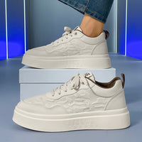 Sapatos brancos respiráveis de verão masculino 2024, Sapatos brancos versáteis de sola grossa, sapatos casuais, bestsellers