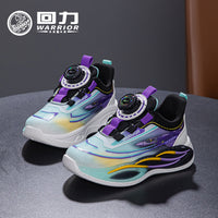 Os novos sapatos infantis versáteis e confortáveis e com blocos de cores da Warrior, sapatos desportivos de exterior estilosos e modernos, sapatos de botão de alta qualidade e na moda