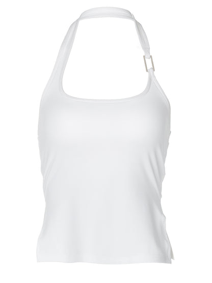 Camisola feminina feminina com abertura lateral ultra-curta ultra-curta estilo street style rapariga atravessada da fronteira atraente.