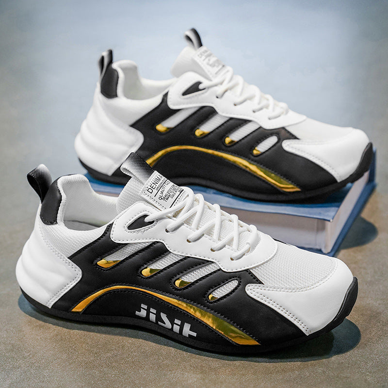 Novos sapatos desportivos casuais masculinos para o Verão 2025, Sapatilhas de Rede Respiráveis da moda, Sapatilhas de corrida versáteis com sola macia e sola fechada