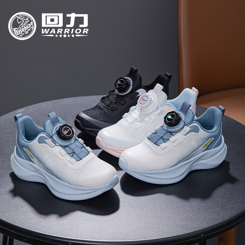 Sapatos de rapaz e rapariga Warrior fashionable e versáteis, sapatos desportivos confortáveis com blocos de cor, sapatos casuais para viagens ao ar livre, adesivo frio