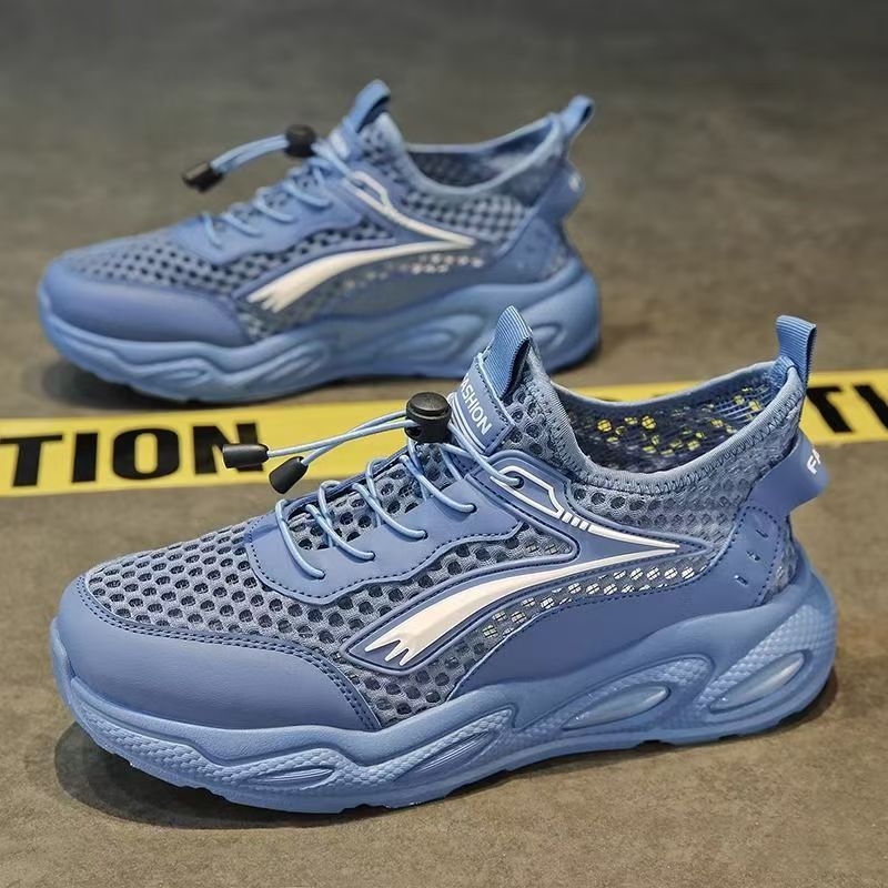 Sapatos masculinos de rede, novo estilo respirável de verão, sapatos de malha fina de verão, sapatos desportivos masculinos, sapatos casuais casuais de rede grande