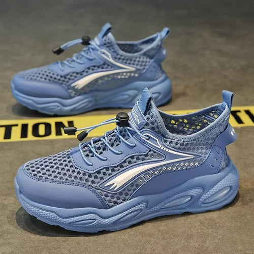 Sapatos masculinos de rede, novo estilo respirável de verão, sapatos de malha fina de verão, sapatos desportivos masculinos, sapatos casuais casuais de rede grande