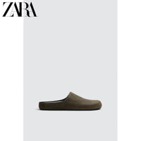 ZARA 2026 Primavera/Verão Novo Sapato Masculino de Couro com Bico Redondo, Bloco de Cores e Plataforma Fechada 2764720 500