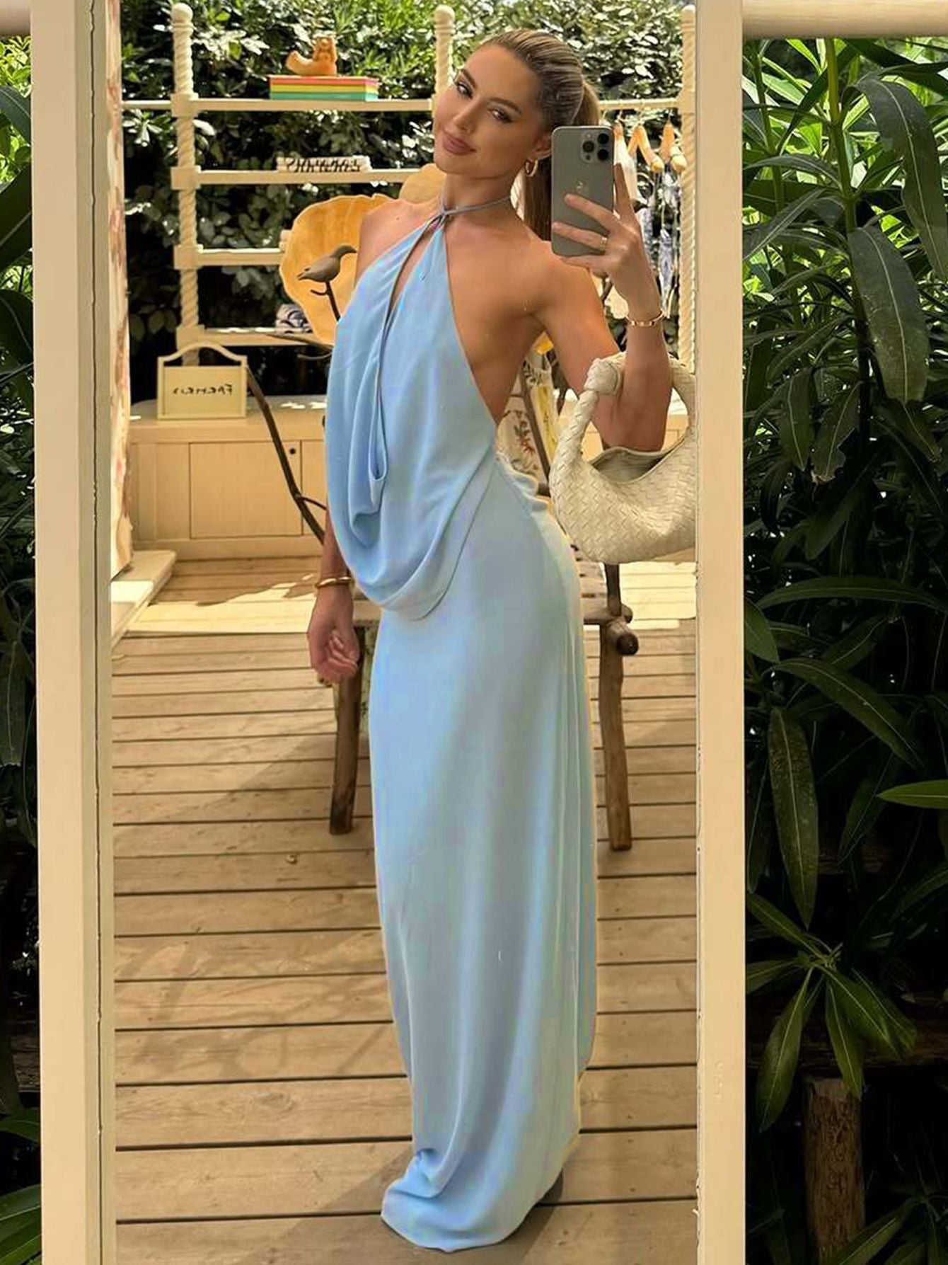 Conjunto de vestido feminino feminino, sexy de gola oca com alças finas, ajustado justo, ajustado e ajustado à anca, para mulheres