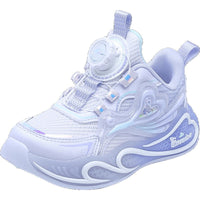 Sapatos casuais para raparigas respiráveis em forma de coração e versáteis, sapatos novos de botões, sapatos infantis Warrior Zhongda para estudantes, sapatos desportivos giros