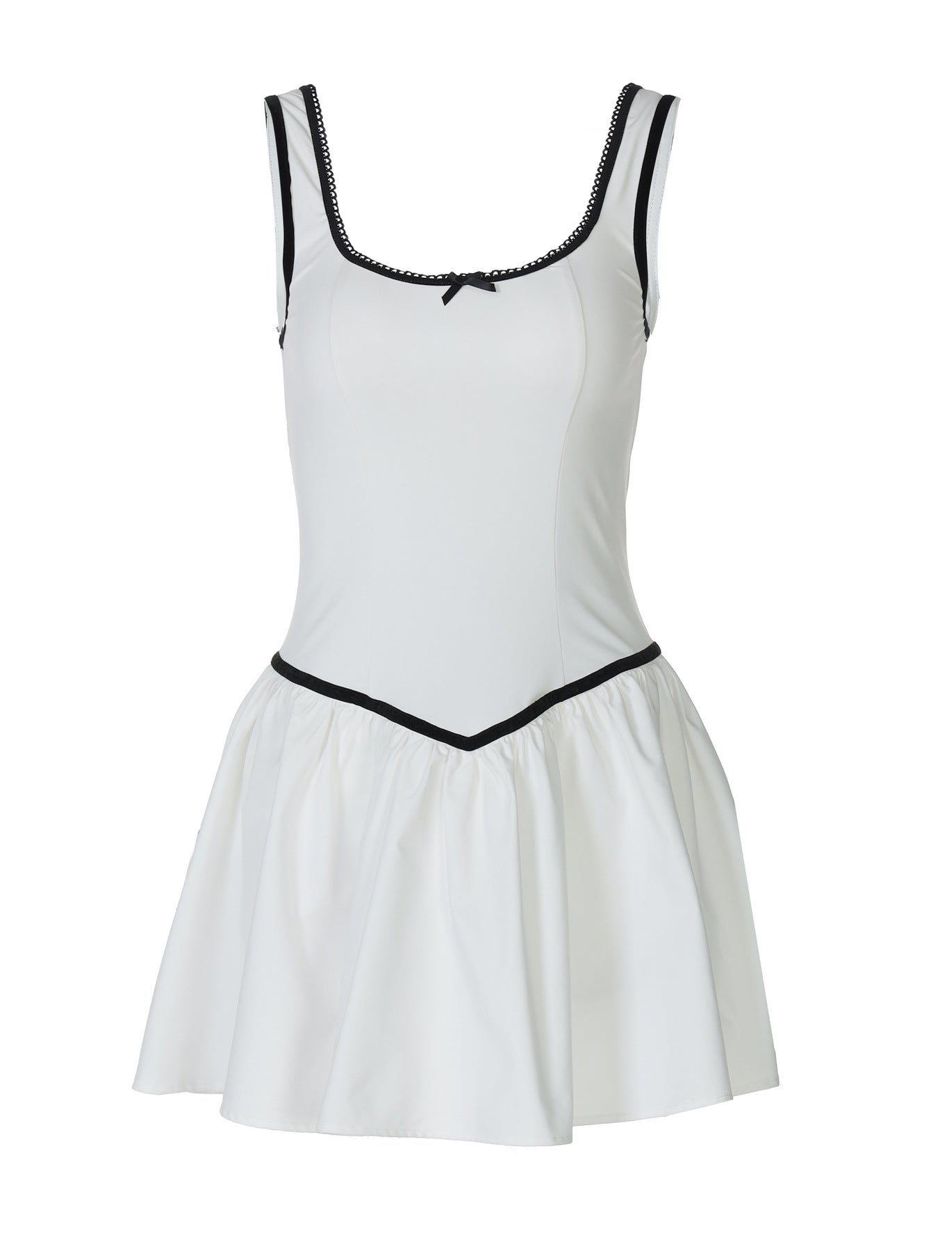 Vestido de camisola princesa curta e curta com decote em U e com forro de retalhos transfronteiriços da Amazon Cross-fronteiriço
