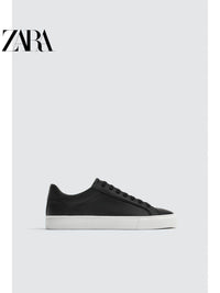 ZARA 2026 Primavera/Verão Novos Sapatos Masculinos Tênis Básico Simples com Cadarço e Bico Redondo Leve 2200720 800