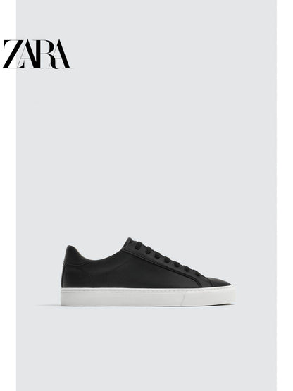 ZARA 2026 Primavera/Verão Novos Sapatos Masculinos Tênis Básico Simples com Cadarço e Bico Redondo Leve 2200720 800