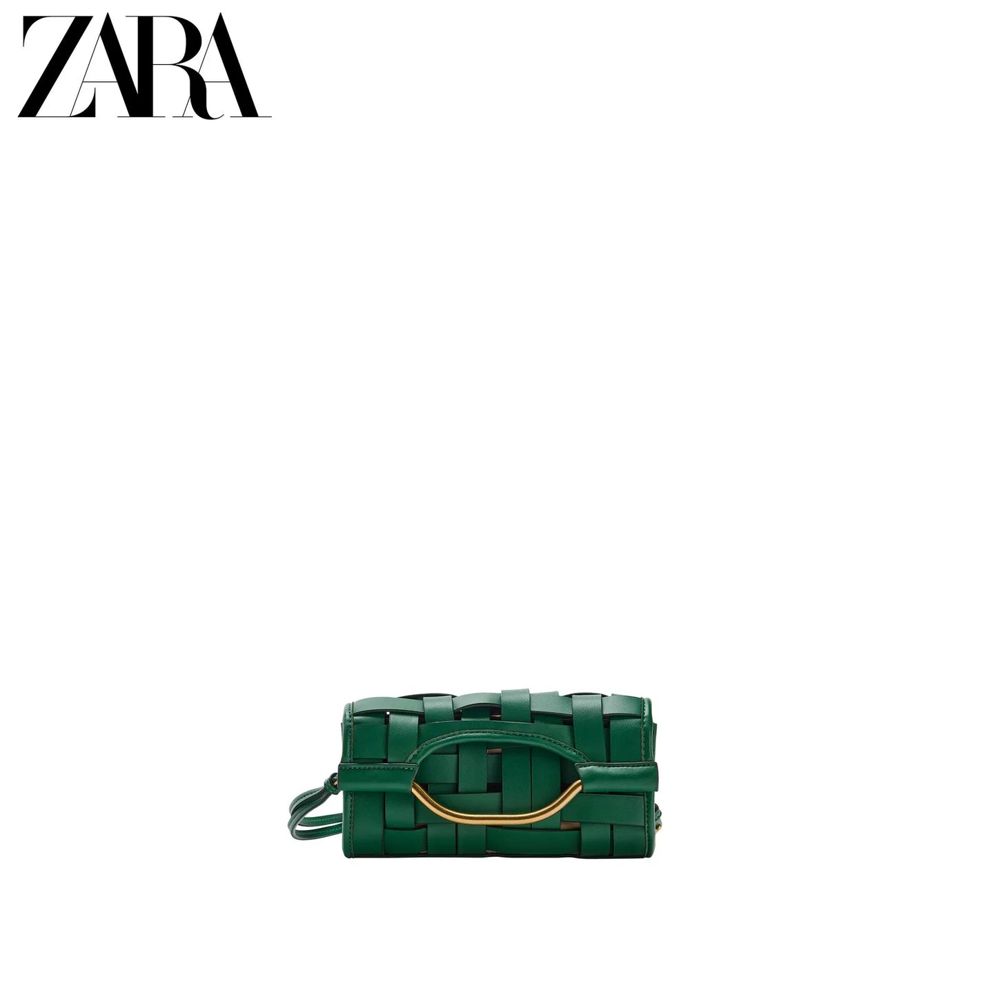 Bolsa feminina ZARA, lançamento da coleção verão 2026, com efeito trançado, modelo envelope extralongo, código 6404710 500.